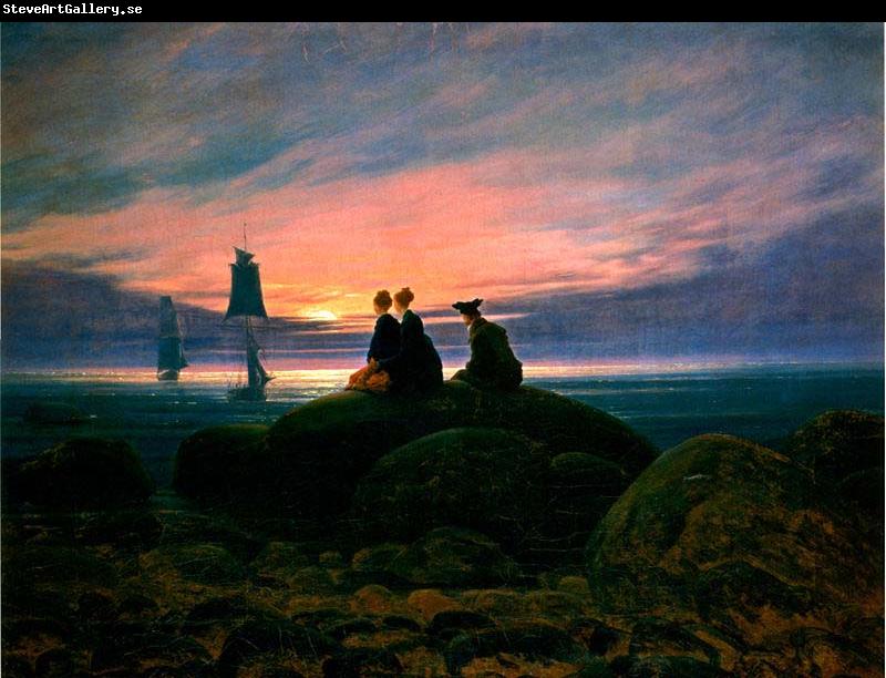 Caspar David Friedrich Moonrise Over the Sea